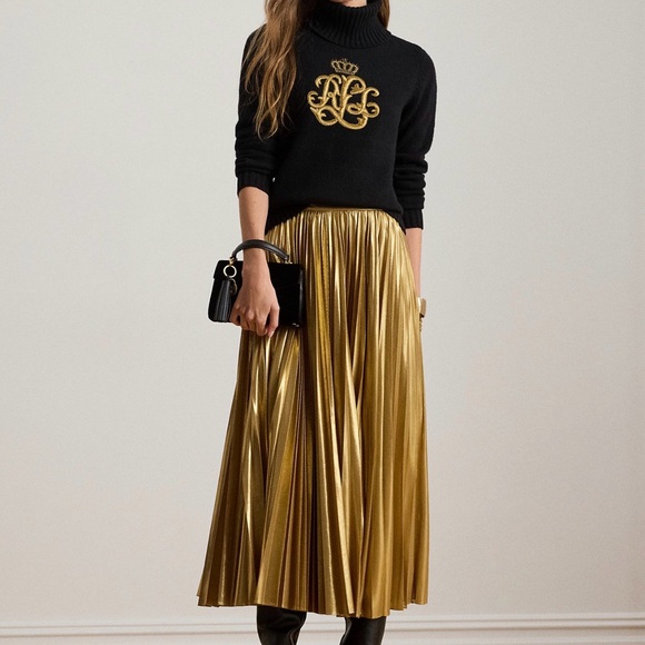 Polo Ralph Lauren Gold Maxi Skirt